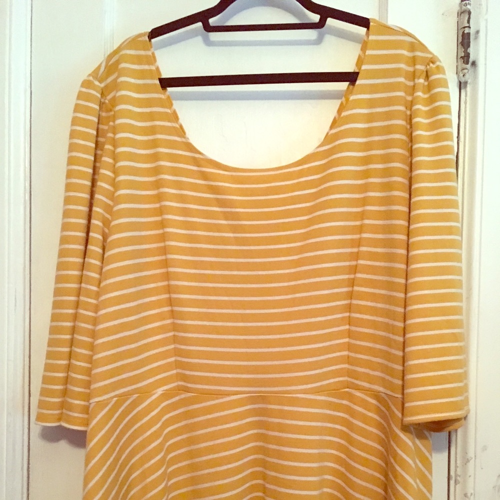 Goldenrod Yellow Striped Dress